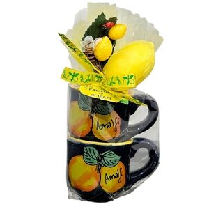 3 piece set Espresso Limoncello cups Italian Amalfi NWT Lemon soap mugs Italy
